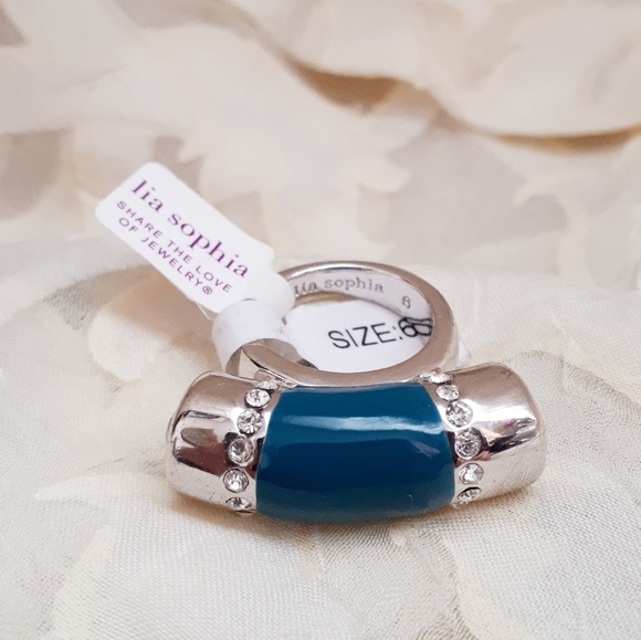 Stunning Lia Sophia enamel ring size 6 - Picture 6 of 8